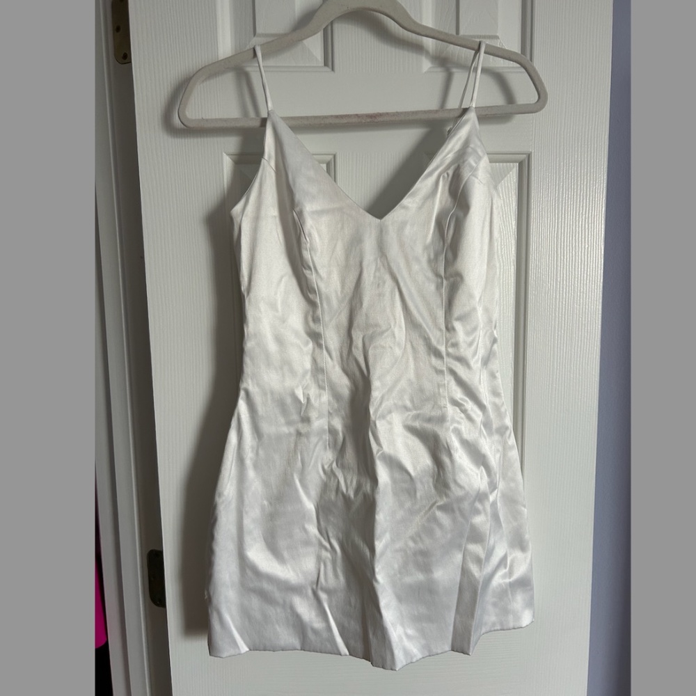 White Fashion Nova Graduation Dress in M